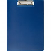 Папка-планшет Attache, А4, с верхним прижимом, с крышкой, бумвинил, синяя
