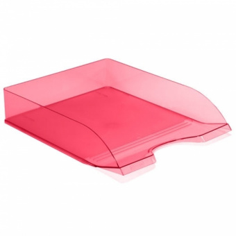 Лоток горизонтальный для бумаг СТАММ «Дельта», розовый