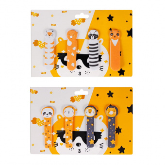 Закладки-флажки самоклеящиеся «Kawaii», бумажные, 70 × 20 мм, 4 × 20 шт., фигурные