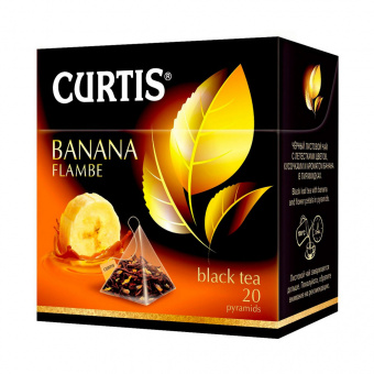Чай черный Curtis "Banana Flambe", 20 пирамидок