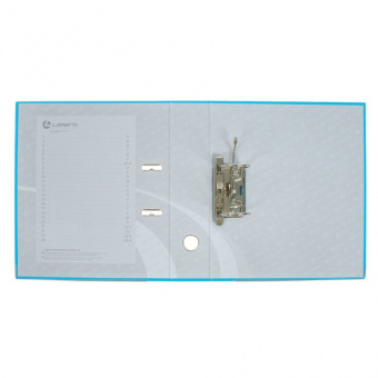 Папка-регистратор А4 80мм голубой ПВХ LAMARK600  метал.окантовка/карман, собранный  