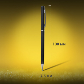 Ручка подарочная шариковая BRAUBERG «Delicate Black», корпус черный, узел 1 мм, линия письма 0,7 мм,синяя