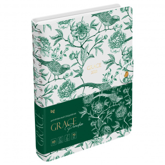 Ежедневник датированный 2026г., А5, 176л., мягкий переплет, экокожа, BG "Grace. Paradise",на гребне