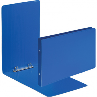 Папка на 2 кольца А4 20мм горизонтальное вложение. плотный пластик 800мкм, синяя 