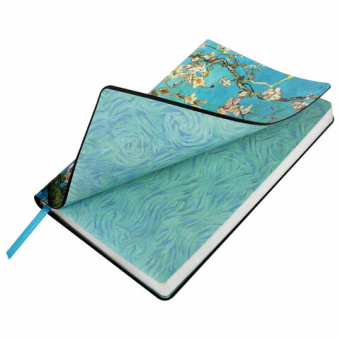 Ежедневник недатированный А5 138х213мм BRAUBERG VISTA "Van Gogh" под кожу гибкий 136л