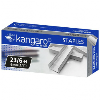 Скобы для степлера Kangaro №23/6, 1000 шт.