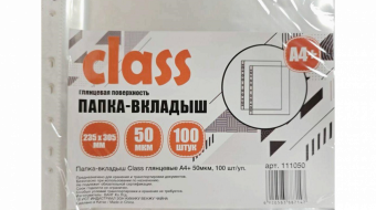 Файл (папка-вкладыш) А4+ 50мкм глян. 100 шт/уп. Class