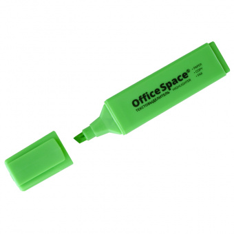 Текстовыделитель OfficeSpace, скошенный наконечник 1-5 мм, зеленый