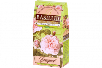 Чай "Basilur" "Bouquet" карт 100г Cream Fantasy аром. зел. (Букет Кремовая фантазия)