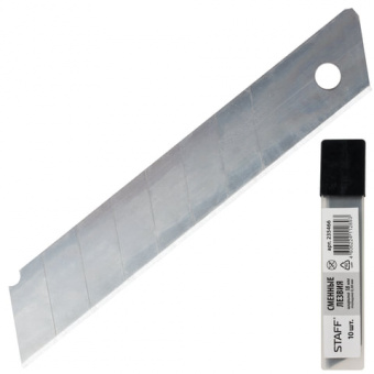 Лезвия для ножей STAFF 18мм, 10шт в упак., в пластик. пенале