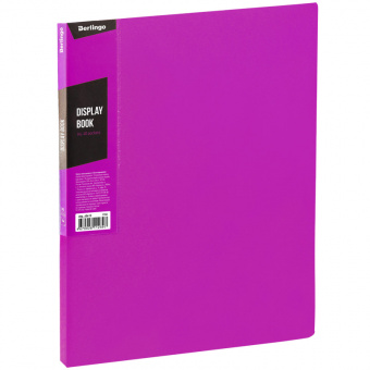 Папка Berlingo "Color Zone", А4, 40 вкладышей, корешок 21 мм, 600 мкм, розовая