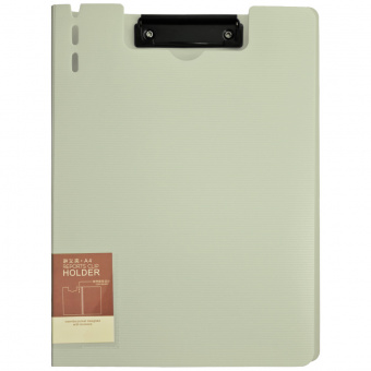 Папка-планшет с прижимом А4 вертикальный, серый