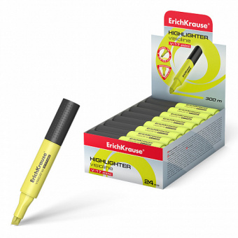 Текстмаркер ErichKrause Visioline V-17 Mini Neon, линия 0,6-4,5мм, цвет чернил желтый