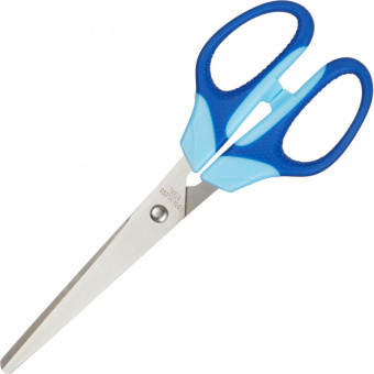 Ножницы Attache  Ergo&Soft 180 мм с резиновыми ручками, цвет синий