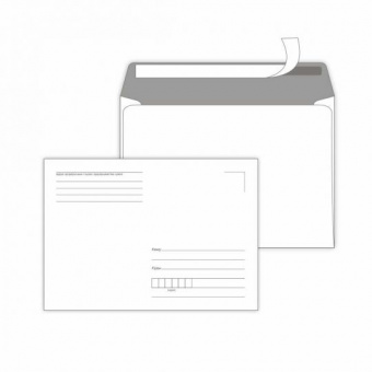 Конверт НМ С6 (114х162)мм, с л/п, с вн/зап, 1+1, силикон