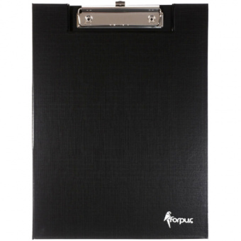 Папка-планшет Forpus, с верхним прижимом и крышкой, А4, пластик, черный