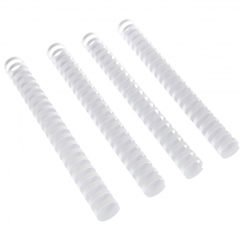 Пружины пластиковые для переплета, 6 мм, комплект 100 шт., белые