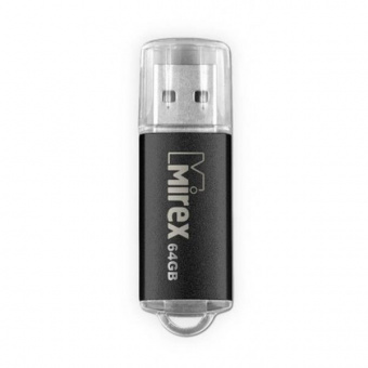Флеш-накопитель USB Mirex UNIT BLACK 13600-FMUUSI64, 64Гб