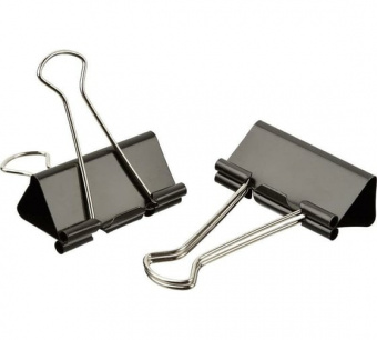 Зажимы 51мм КОМПЛЕКТ 12шт черные для бумаг Binder clips 
