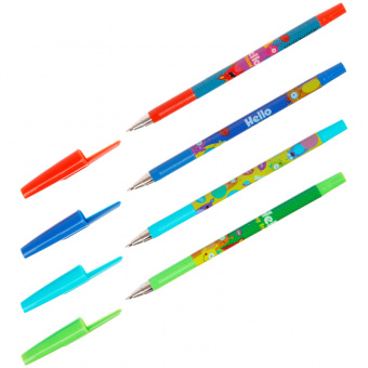 Ручка шариковая BG "Cats&Pens" синяя, 0,7мм, цвет корпуса ассорти