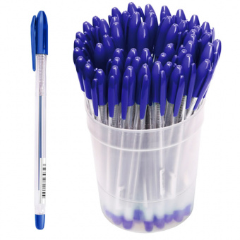 Ручка шариковая масляная СТАММ «Vega», 0.7 мм, стержень синий