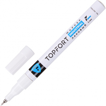 Маркер промышленный лаковый TOPFORT Industrial белый 1 мм
