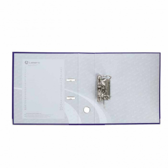 Папка-регистратор LAMARK600 PP 80мм фиолетовый, метал.окантовка/карман, собранный