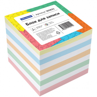 Блок для записи OfficeSpace, 8 × 8 × 8 см, 5 цветов