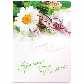 Папка-уголок «Spring Flowers», А4, 180 мкм, рисунок
