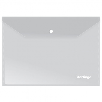 Папка-конверт с кнопкой Berlingo, А4, 180 мкм, полупрозрачная
