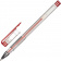 Ручка гелевая Attache c красным стержнем, 0,5 мм, прозрачный корпус