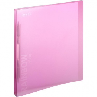 Папка с пружинным скоросшивателем Attache «Rainbow Style», 450 мкм, розовая