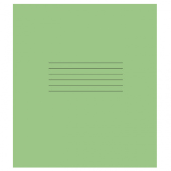 Тетрадь школьная А5, 12 листов, на скрепке, клетка, зеленая