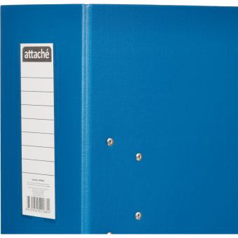 Папка-регистратор Attache с двумя ароч. мех. PVC без мет/уг 125 мм синий ПБП1 карм. кор