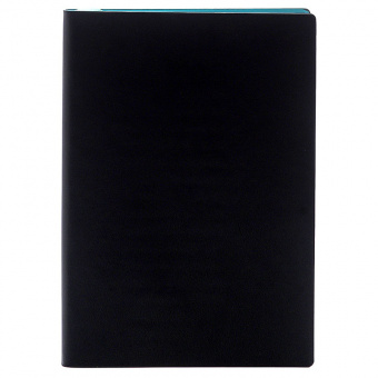 Ежедневник недатированный «In Black», А6+, искусственная кожа, 136 л, бирюзовый