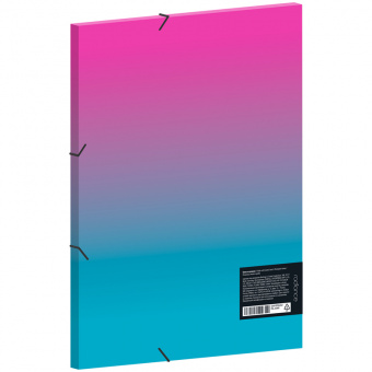 Папка на резинке Berlingo "Radiance" А4, 600мкм, розовый/голубой градиент