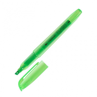 Текстовыделитель inФОРМАТ «Flash», скошенный наконечник 1-4 мм, зеленый