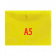 Папка-конверт с кнопкой, А5, 140 мкм, желтая