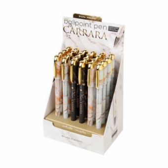 Ручка шариковая BRUNO VISCONTI "Carrara", СИНЯЯ, корпус ассорти, линия 0,36 мм