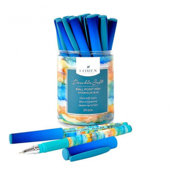Ручка шариковая масляная LOREX «Watercolor. Blur», серия Double Soft, 0,7 мм, стержень синий