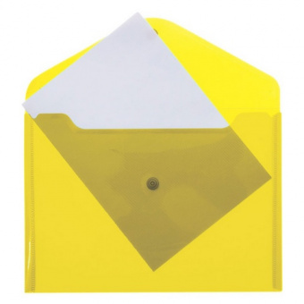 Папка-конверт с кнопкой, А4, 150 мкм, синяя