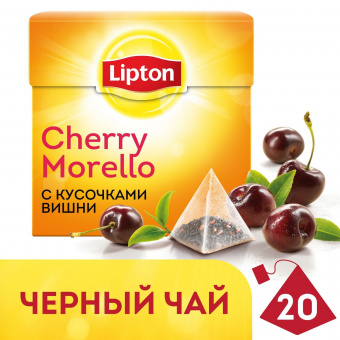 Чай черный Lipton "Cherry Morello", 20 пирамидок