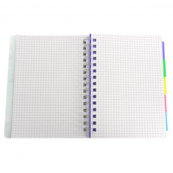 Бизнес-тетрадь А5 на гребне А5 с разделителями, 15,5х20,5см, цвет ассорти