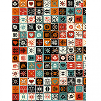 Блокнот Канц-Эксмо «Орнамент. Милая мозаика», А5, 80 листов, клетка, твердый переплет