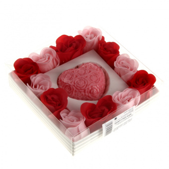 Набор подарочный «Цветение» (мыльные лепестки, мыло сувенирное, аромат роза)