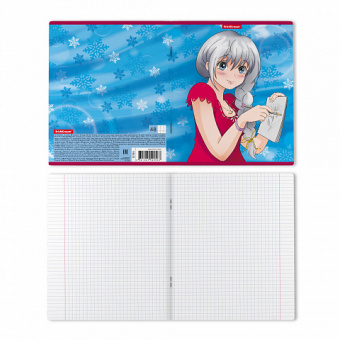 Тетрадь общая ученическая ErichKrause Manga Girls, 48 листов, клетка