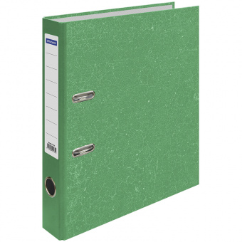 Папка-регистратор OfficeSpace А4 с мраморным покрытием, 50 мм, зеленая