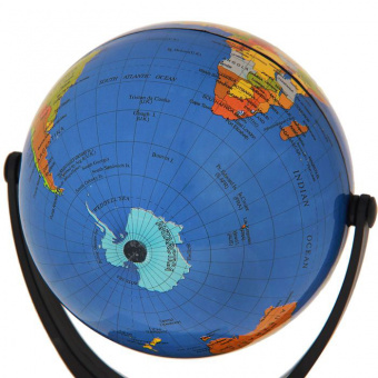 Глобус сувенирный, темно-синий, политическая карта, английский язык