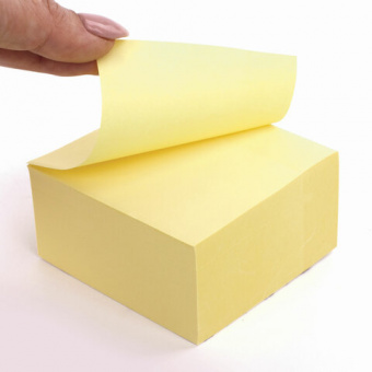 Блок самоклеящийся 76х76мм 400л желтый пастель Sigma 