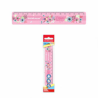 Линейка пластиковая ErichKrause Colibri, 15см, во флоупаке